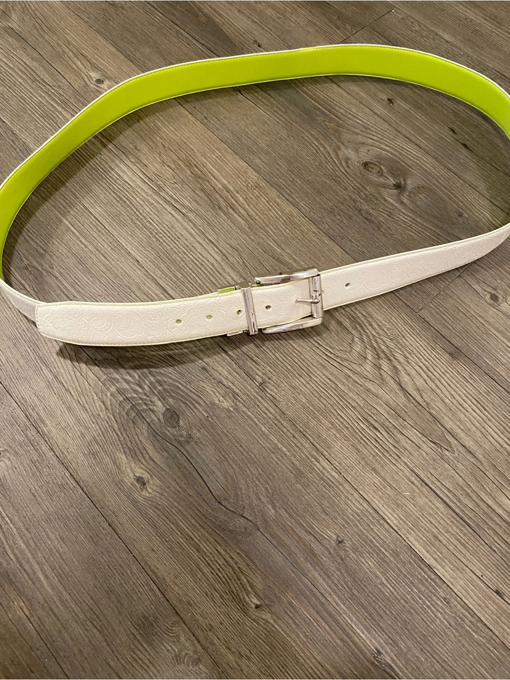 Robert Graham Reversible White and Lime Men’s Belt